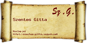 Szentes Gitta névjegykártya